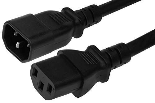 HEAVY DUTY Power Cord 220-250v UL 14 AWG C13 to C14 Power Cord 15Amps (IEC-320-C14 to IEC-320-C13) WORKS FOR PDU