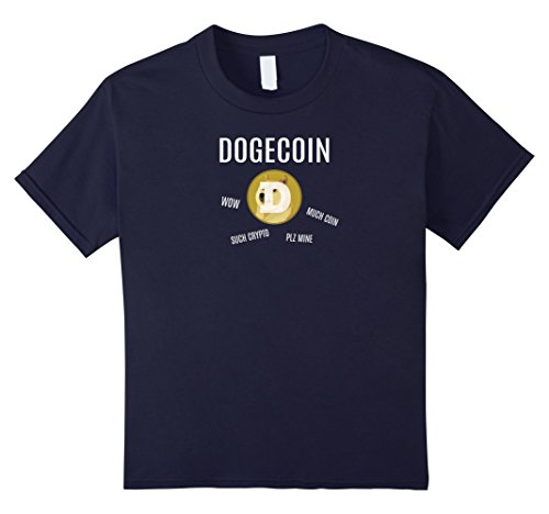 Kids Dogecoin Such Crypto T-Shirt 12 Navy