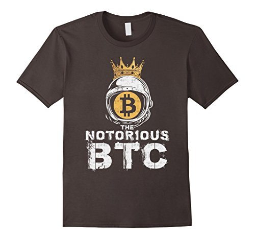 Mens Bitcoin Shirt Gifts Notorious BTC T-Shirt Crown Men Women XL Asphalt