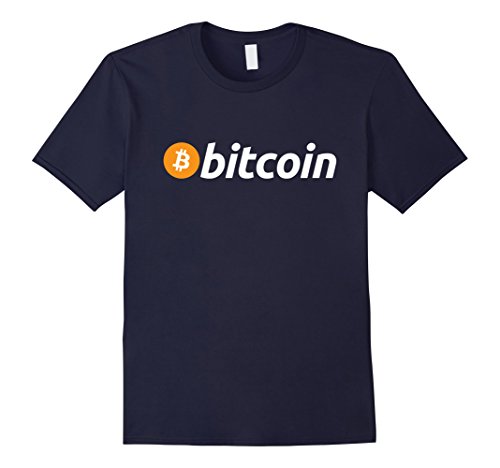 Mens Premium Quality Bitcoin T-Shirt for Mens Medium Navy