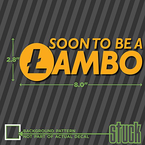 Soon To be a Lambo Litecoin - 8 0 x2 8  - vinyl decal sticker