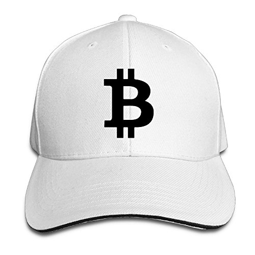 Unisex Adjustable Sandwich Bill Cap Solid Colors Hat For Bitcoin Logo