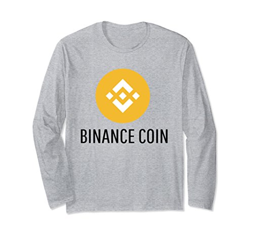 Unisex Official Binance Coin Crypto Long Sleeve Shirt XL  Heather Grey