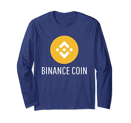 Unisex Official Binance Coin Crypto Longsleeve Shirt Large Navy