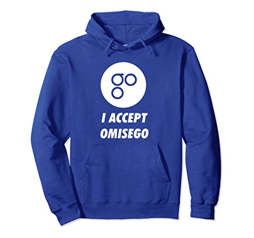 Unisex Official I Accept OmiseGo Cryptocurrency Hoodie OMG Large Royal Blue