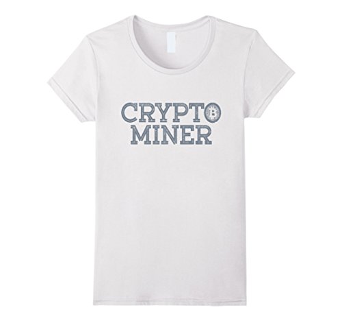 Womens Crypto Miner Currency Online Altcoin Cryptocoin Cash T-shirt Large White