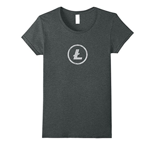 Womens Vintage Logo Litecoin T Shirt XL Dark Heather