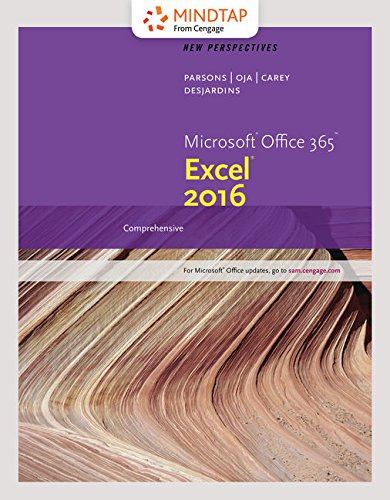 Bundle  New Perspectives Microsoft Office 365   Excel 2016  Comprehensive  Loose-leaf Version   MindTap Computing  1 term (6 months) Printed Access Card